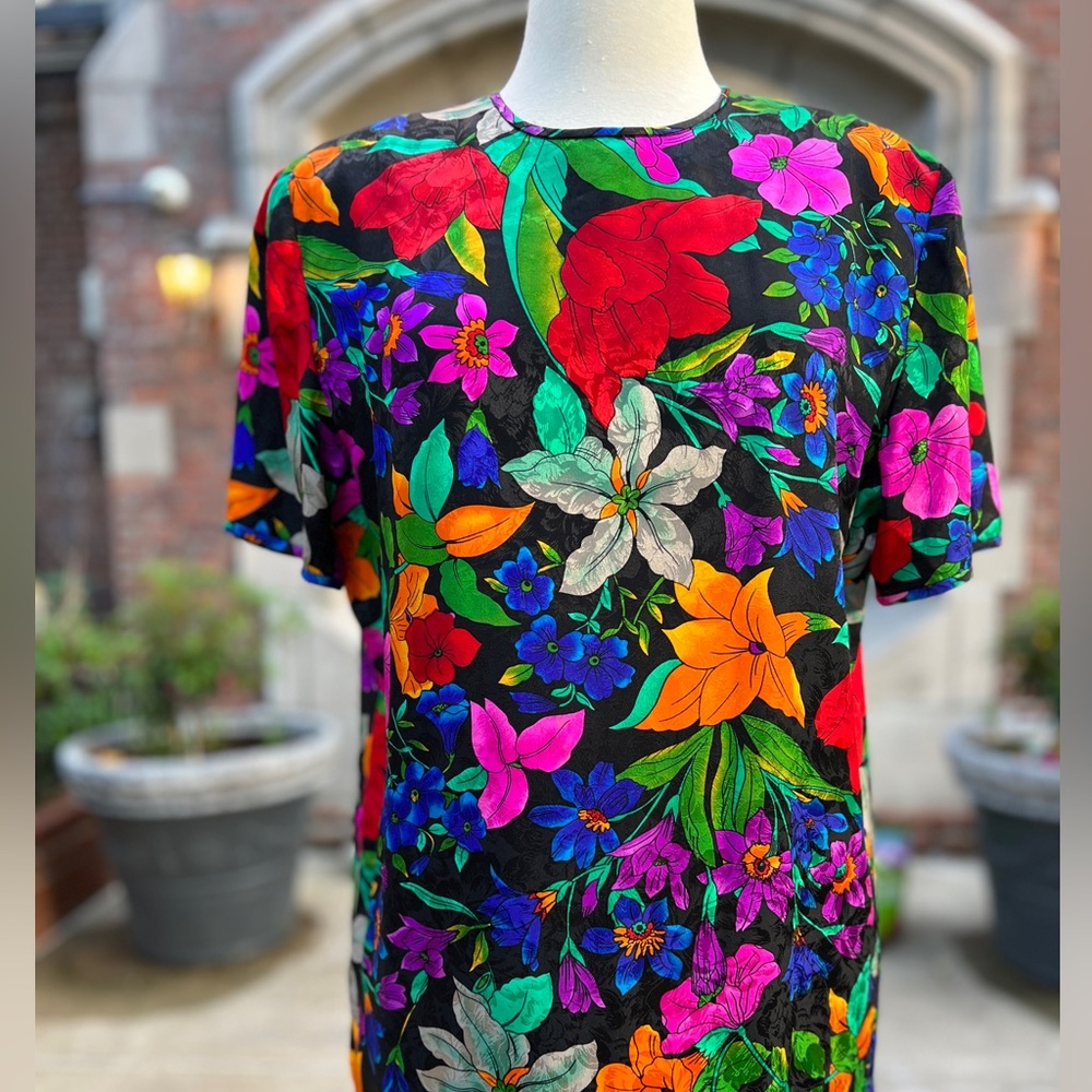 Spenser Jeremy Colorful Floral Midi Dress